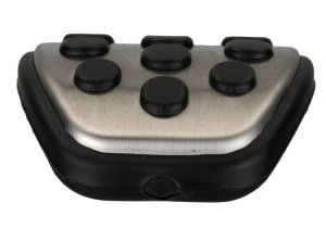Ford Mustang Pedal Cover Kit - Ford Racing - Aluminum and Urethane Special Edition - Brushed Aluminum - `94-`02